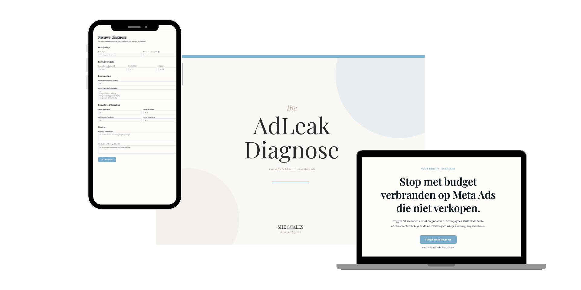 AdLeak Diagnose visual op desktop en mobiel